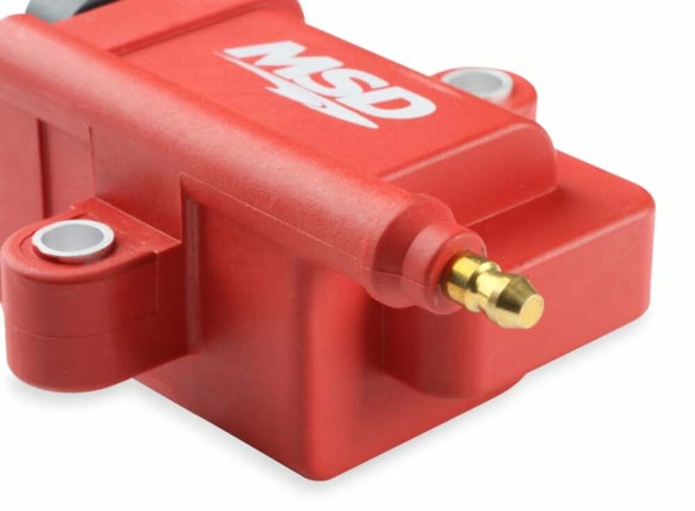 MSD ignition coil black red aluminum 8289