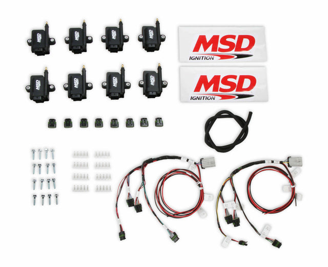 MSD ignition coil black red aluminum 82893