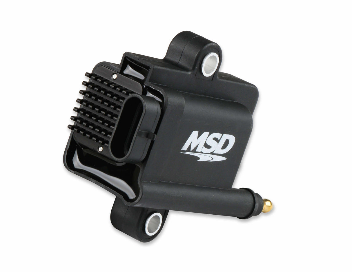 MSD ignition coil black red aluminum 82893