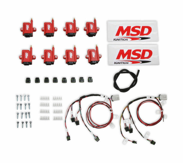 MSD ignition coil black red aluminum 8289
