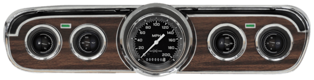 AutoCross Gray 1965-66 Mustang Package MU65AXG00 for 1965-1966 Mustang dash gauge cluster