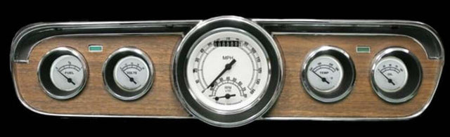 White 1965-66 Mustang Package w/ Ultimate MU65CW35 for 1965-1966 Mustang dash gauge cluster