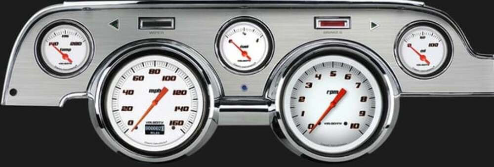 Velocity White 1967-68 Mustang MU67DVSWBA for 1967-1968 Mustang black