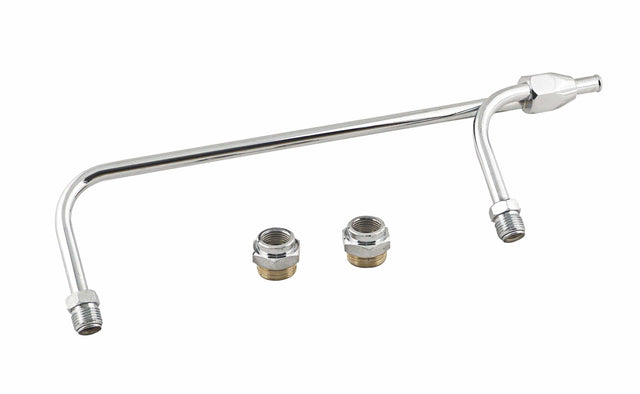 Mr. Gasket new fuel inlet kit dual feed 4 barrel Holley carburetor for Holley 4150 carburetors chrome steel 1552