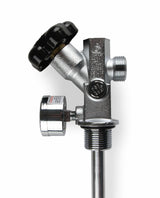 NOS 10 lb. bottlesuper hi-flow valve assembly w/siphontube and bluegauge 16137ANOS 100 foot stainless steel black 2493