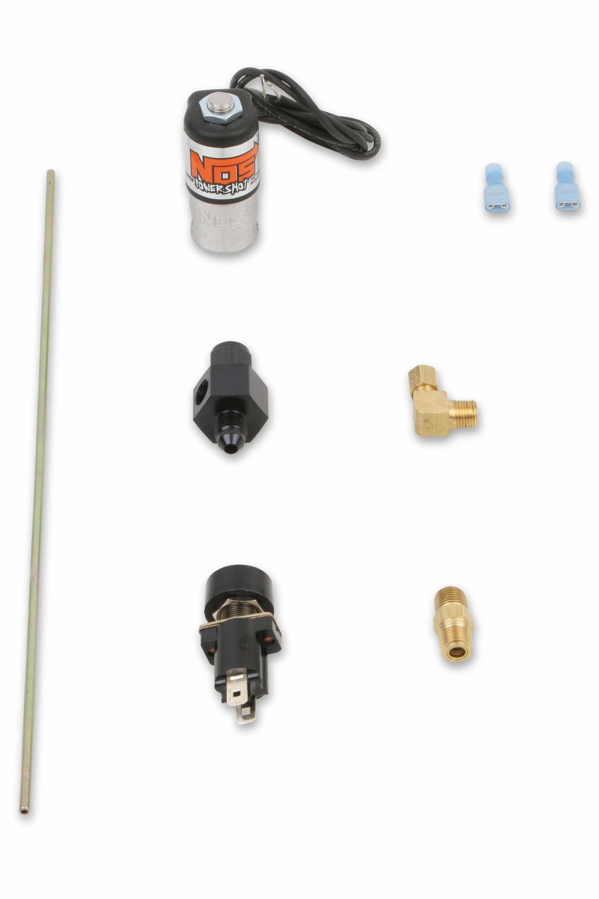 NOS 16030BNOS nitrous purge valve kit -4 AN line [black finish] -4AN 60 foot solenoid 2493