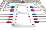 NOS blower injector plate, polished finish, red and blue plumbing - 13350-CNOS black wet