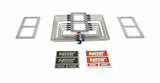 NOS blower injector plate, polished finish, red and blue plumbing - 13350-CNOS black wet