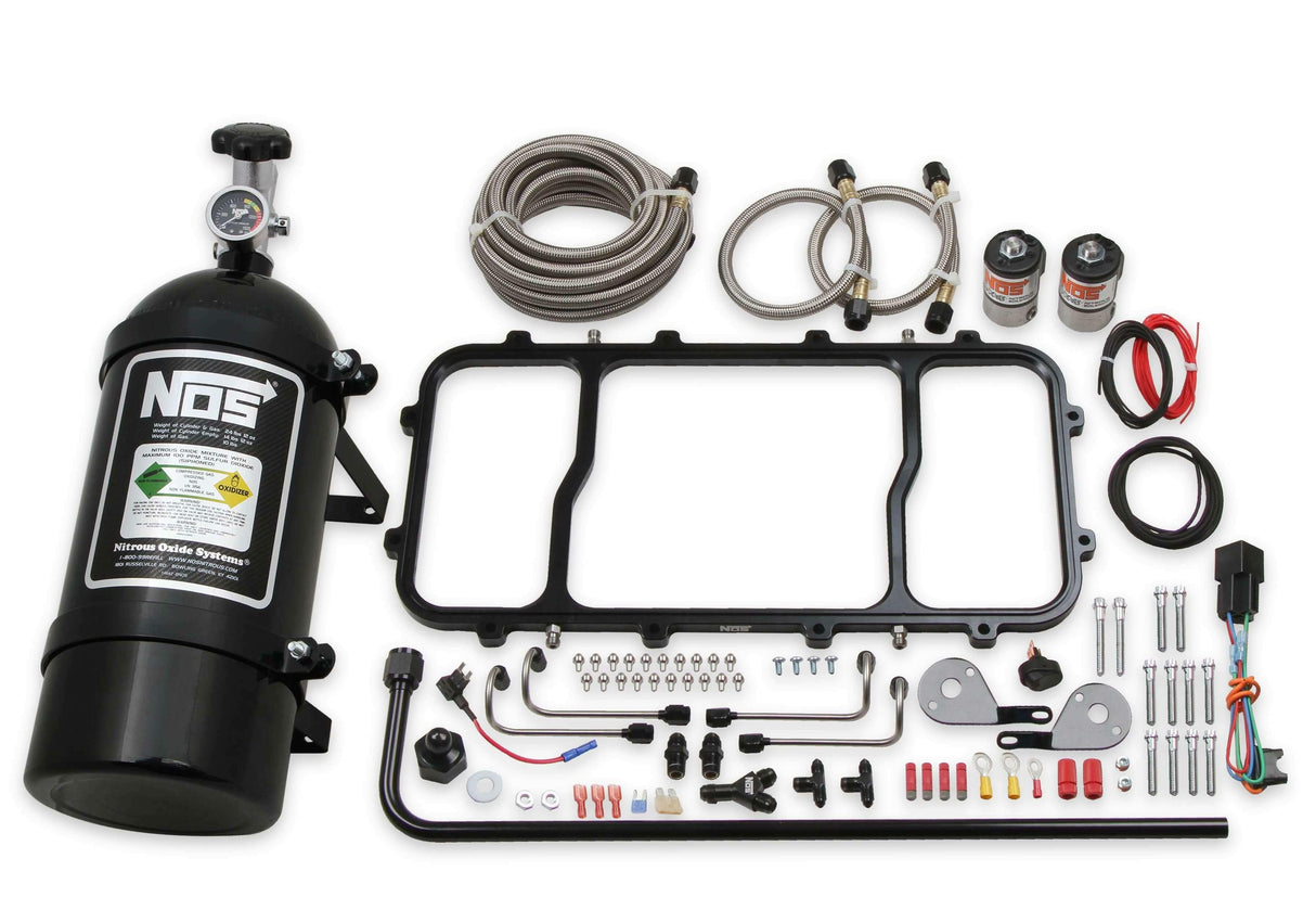 NOS dry nitrous plate system for Holley LS hi ram intake manifoldblack 05500BNOS 10 lb clear single stage 2493