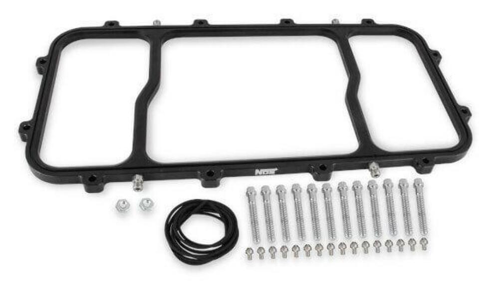 NOS dry nitrous plate system for Holley LS hi ram intake manifoldblack 05500BNOS 10 lb clear single stage 2493