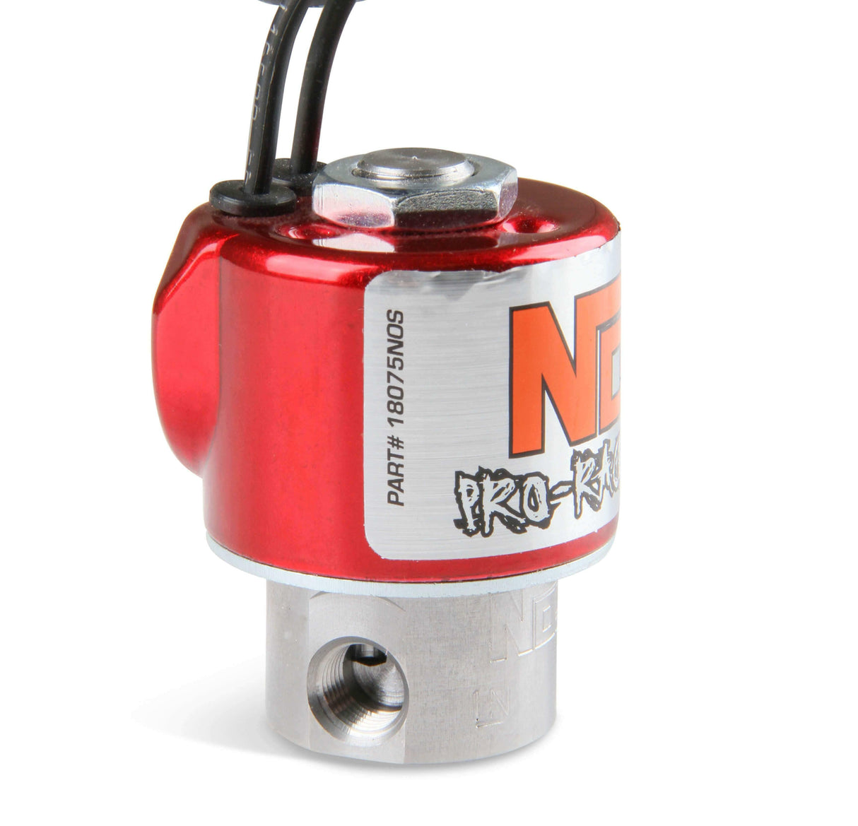 NOS fuel solenoid - red stainless steel black purge 18075NOS