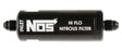 NOS in-line hi-flow nitrous filter, 4AN - black -4AN stainless steel solenoid 15555NOS