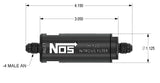 NOS in-line hi-flow nitrous filter, 4AN - black -4AN stainless steel solenoid 15555NOS