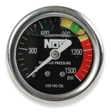 NOS nitrous gauge stainless steel blue black dry 15919NOS