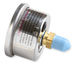 NOS nitrous gauge w/ adapter stainless steel blue black 15924NOS