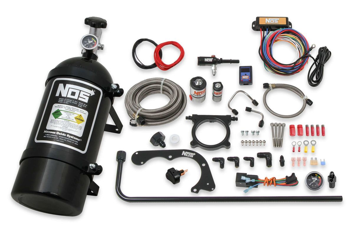 NOS plate wet nitrous system - Ford - 02125BNOS -6AN 10 lb stainless steel black 2493