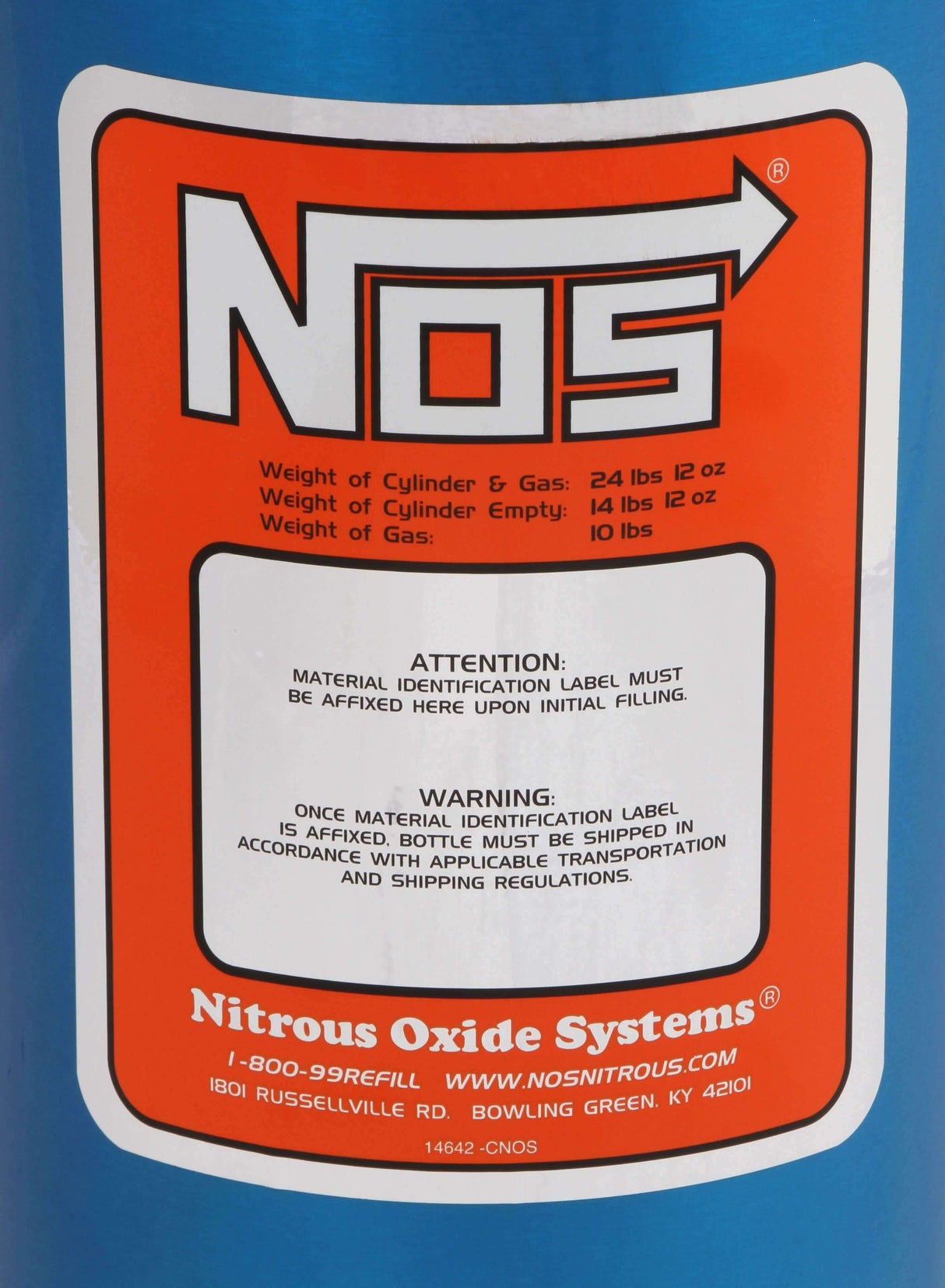 NOS plate wet nitrous system - Ford -6AN 10 lb stainless steel blue red black 02125NOS