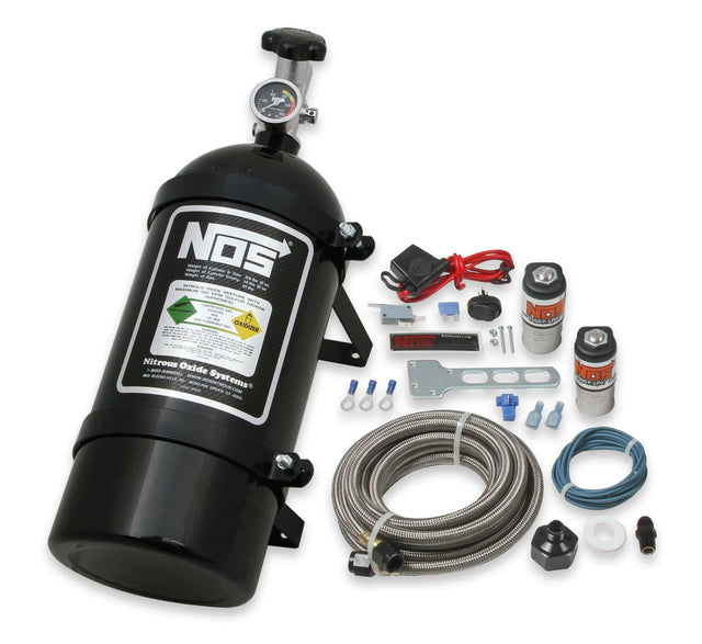 NOS powershot wet basic nitrous kit without injector plate - black - 05000BNOS -4AN 10 lb solenoid 2493