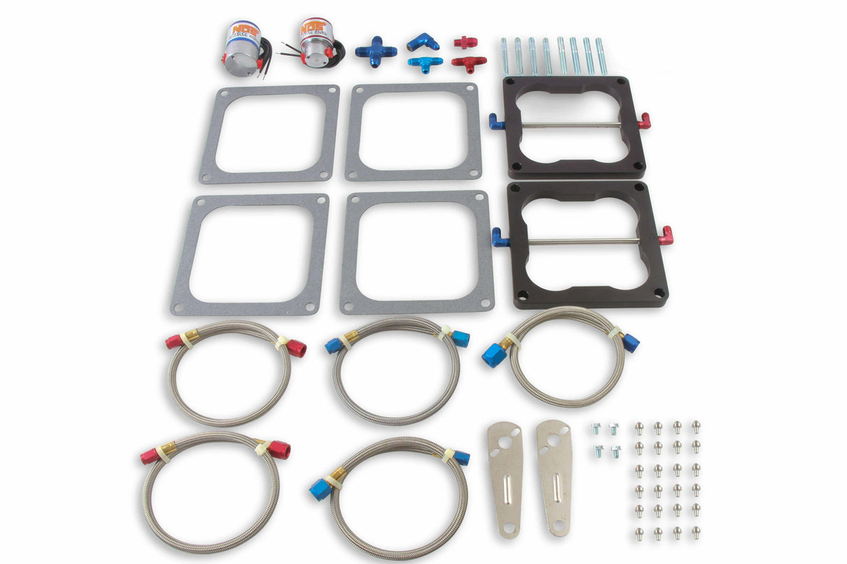 NOS pro shot fogger upgrade kit cheater nitroussystem 4500 flange 2 wet plate dual stage solenoid 02023NOS