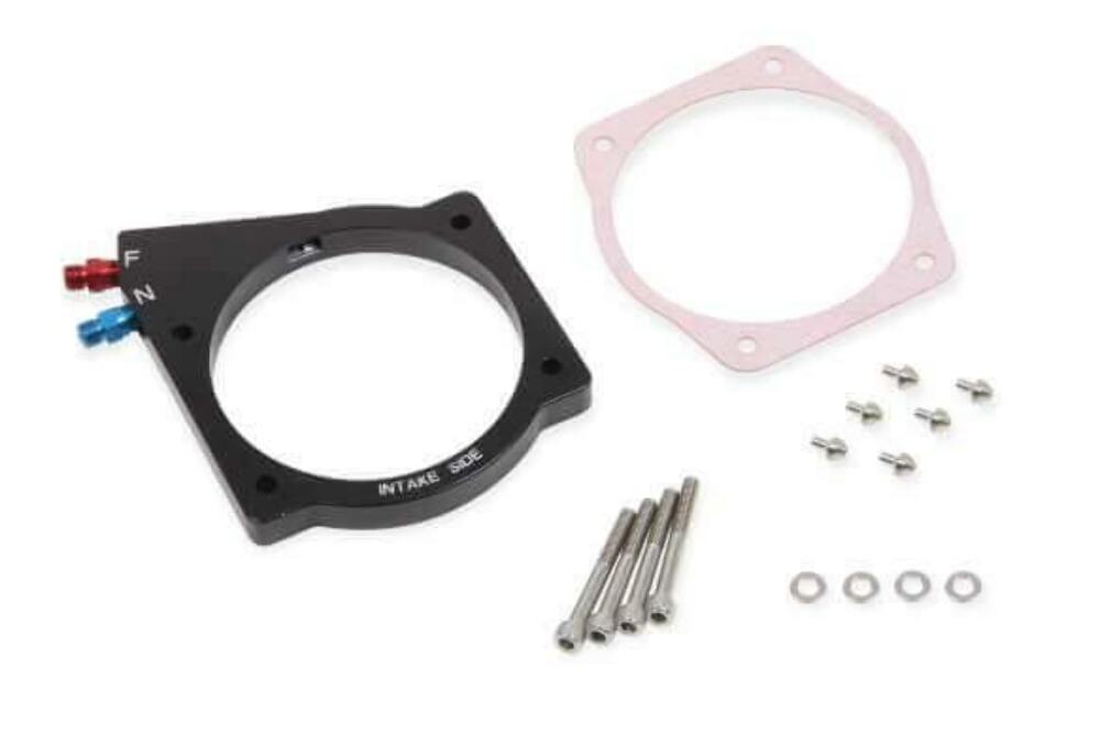 NOS sniper GM 102mm FAST 105mm MSD 4-bolt plate wet nitrous system -4AN 10 lb stainless steel black 07162NOS