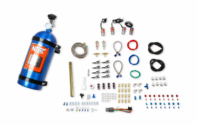 NOS sportsman fogger nitrous system 10 lb braided hose blue wet solenoid 05088NOS