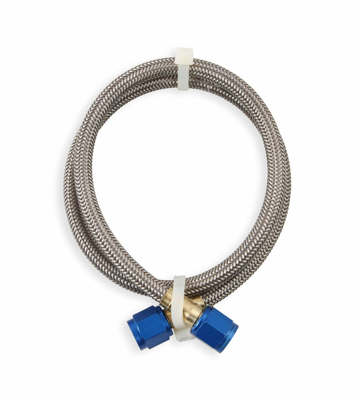 NOS stainless steel braided hose -4AN 2-foot blue 2 foot PTFE lined 15230NOS