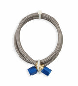 NOS stainless steel braided hose -4AN 2-foot blue 2 foot PTFE lined 15230NOS