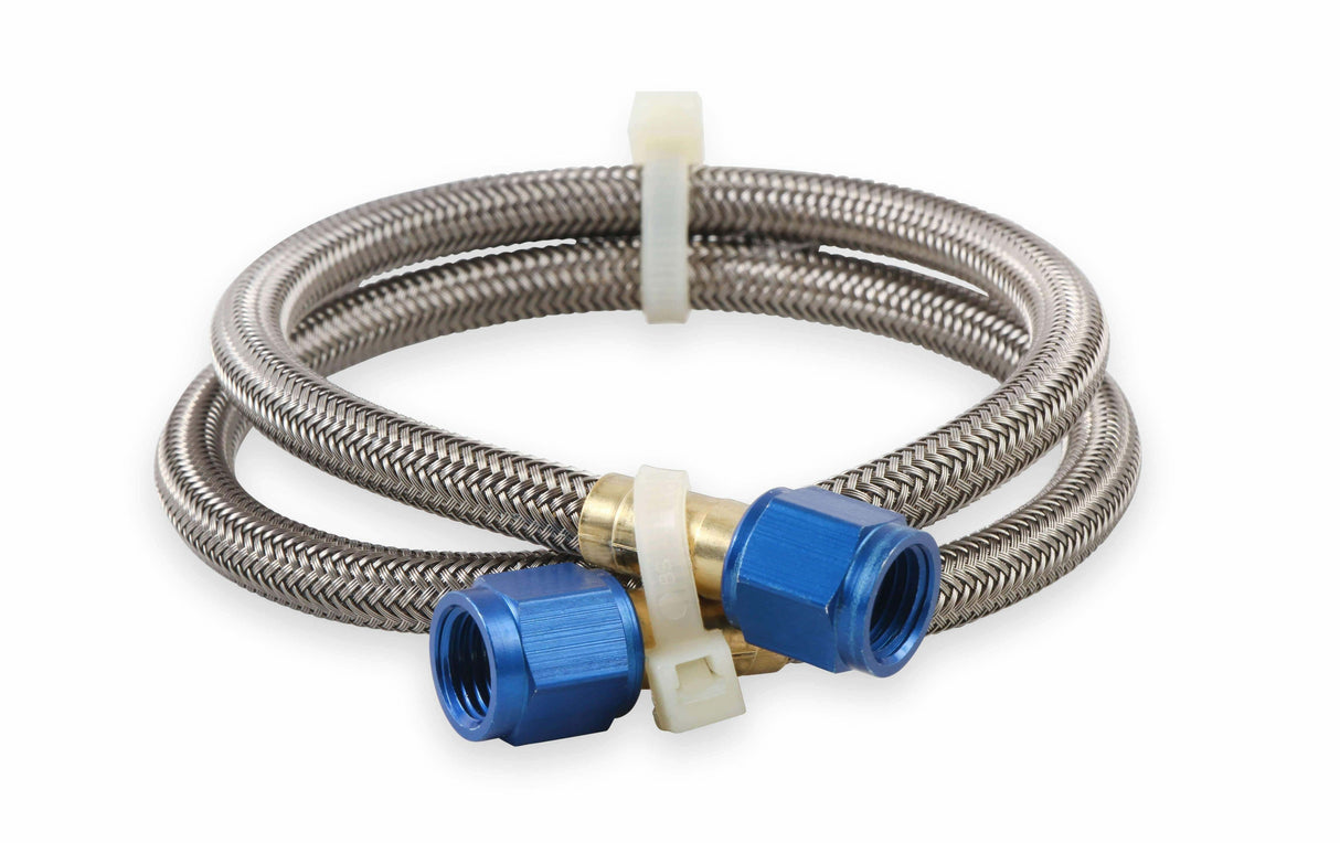 NOS stainless steel braided hose -4AN 2-foot blue 2 foot PTFE lined 15230NOS