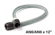 NOS stainless steel braided hose with black fittings 6AN 1foot length 15400BNOS -6AN 1 foot PTFE lined 2493