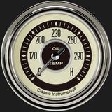 Nostalgia VT 2 5/8" Oil Temperature Gauge NT328SLC