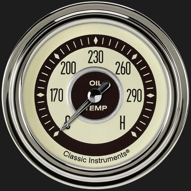 Nostalgia VT 2 5/8" Oil Temperature Gauge NT328SLC
