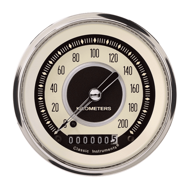Nostalgia VT 3 3/8" Speedometer NT59SHC