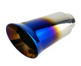 2.25" ID/4" OUT/9" Single Round Double Wall Slant Cut Exhaust Tip-Blue NT-2469