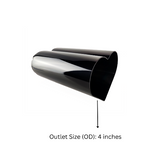 2.5" ID/4" OUT/9.5" Heart Shape Exhaust Tip Black Chrome NT-HEART-SBC
