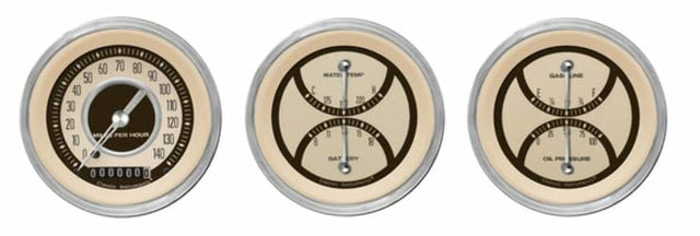Classic Instruments analog dash gauge set black