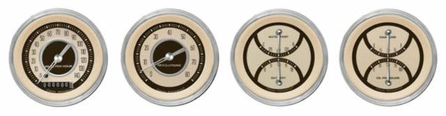 Classic Instruments analog dash gauge set black