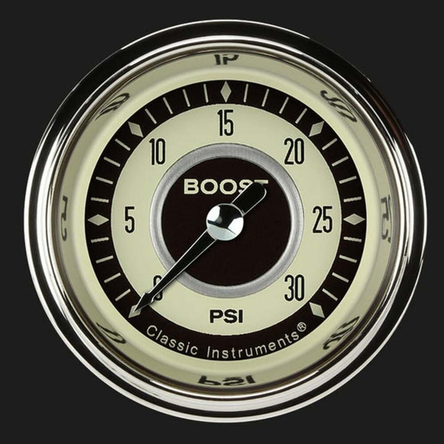 Nostalgia VT 2 1/8" Boost Gauge, 30 psi NT142SHC