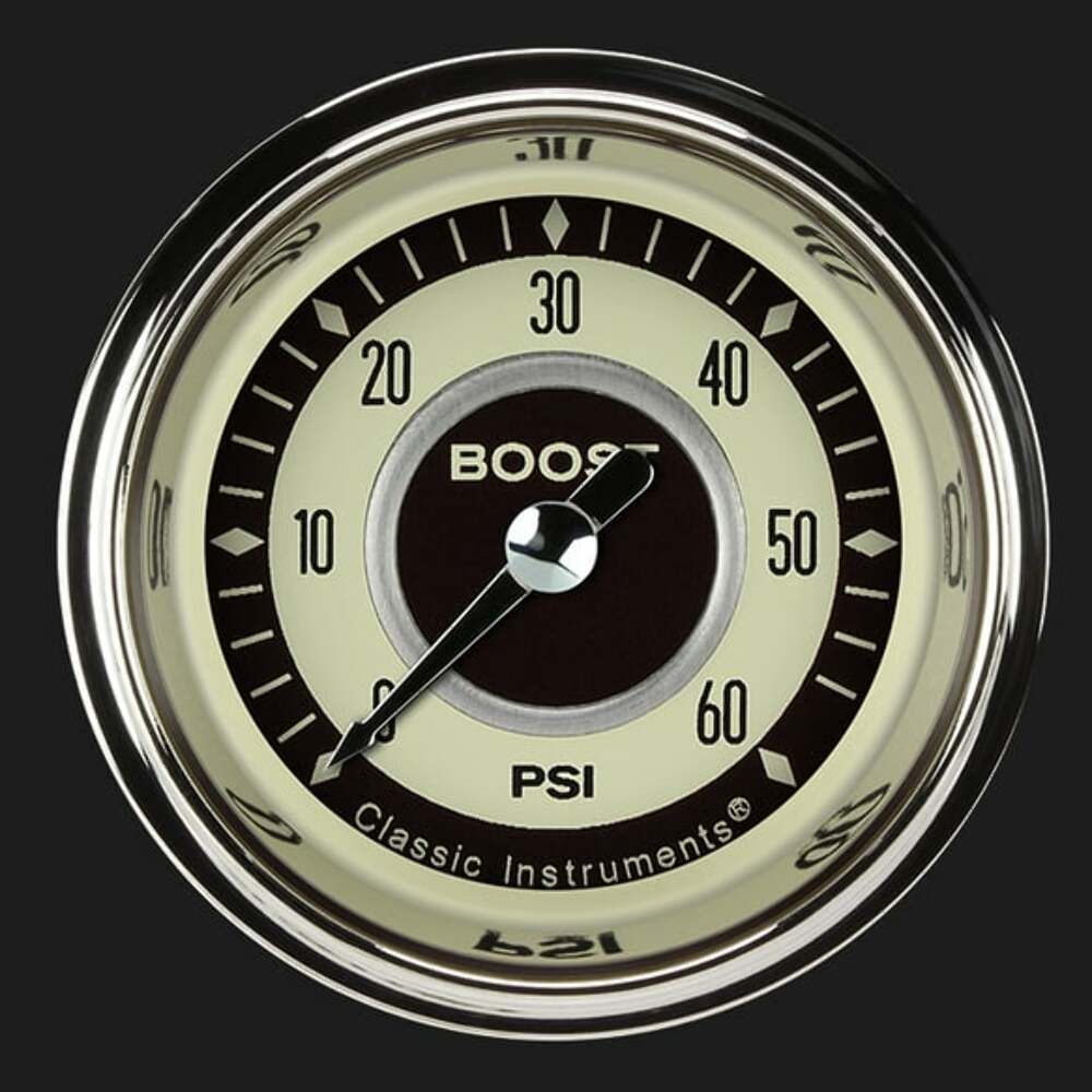 Nostalgia VT 2 1/8" Boost Gauge, 60 psi NT143SHC