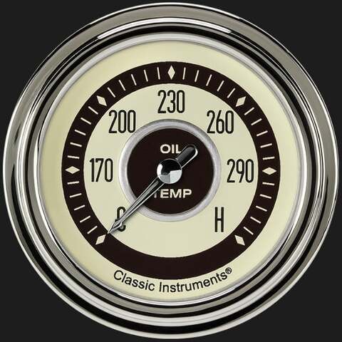 Nostalgia VT 2 5/8" Oil Temperature Gauge NT328SLC