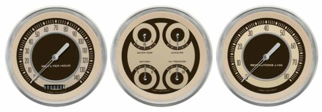 Classic Instruments analog dash gauge set black