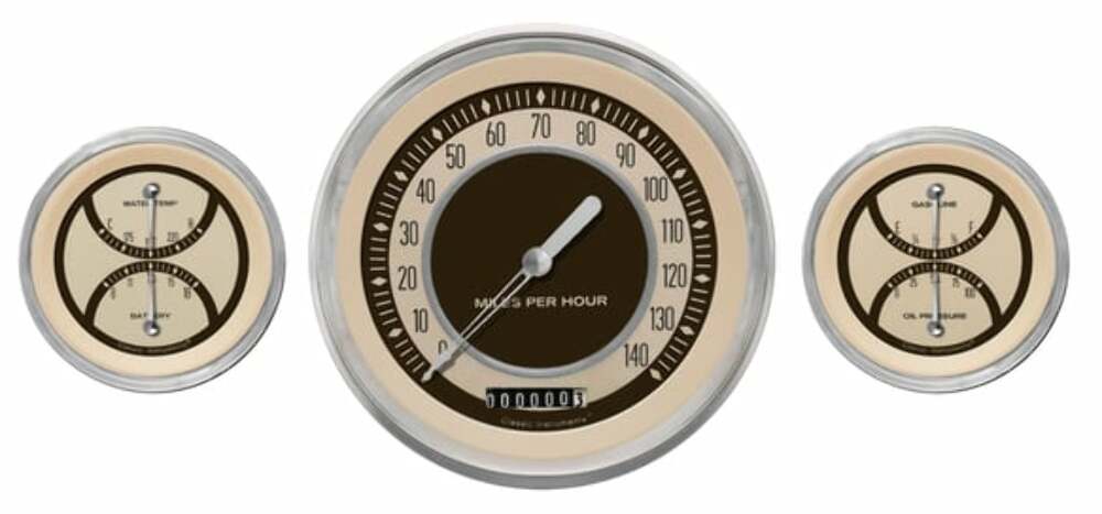 Classic Instruments analog speedometer gauge black