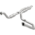 MagnaFlow direct-fit catalytic converter fits 2012-2018 2012 Ram 1500, Ram 2500, and more, this and / Compliant stainless steel CARB compliant OBDII