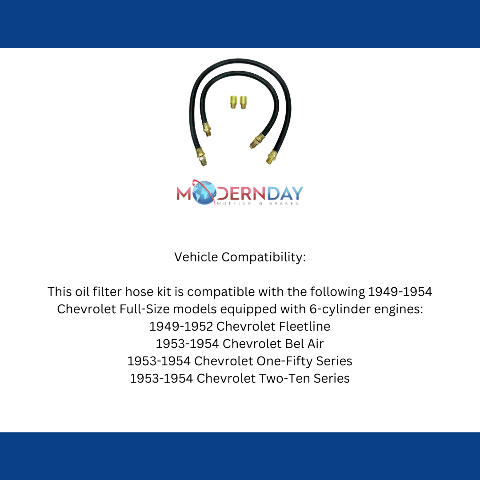 1949-1954 Chevrolet Full Size Sedan Oil Filter Hoses OFH002