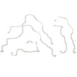 Front Brake Line Kit for 1996-1901 Lexus AWABS 4WD disc brakes