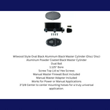 Oval Black Aluminum Black Master Cylinder (Disc/ Disc) 260-8559-BK- Brakes MBM