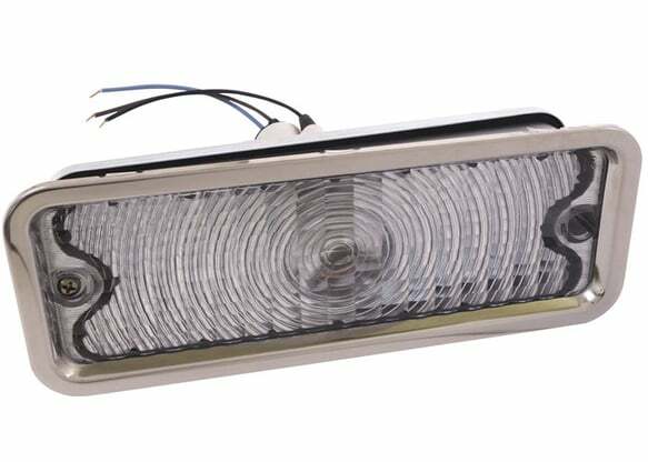 Fits 1978-80 C10 Parking Lamp Assemblies-Clear-Deluxe With Trim PLA80DC-LH