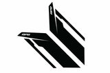 Fits 1985-2024 911 Porsche Sideburns - Black / Black Stripe for Audi and VW