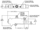 brake master cylinder for 1964-1972 Chevy El Camino drum brake MBM