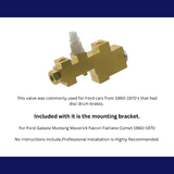 brake proportioning valve for 1960-1970 Ford Mustang disc brake fits-1960-70s-ford-proportioning-valve-pv6070fd MBM