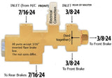 brake proportioning valve for 1960-1970 Ford Mustang disc brake fits-1960-70s-ford-proportioning-valve-pv6070fd MBM